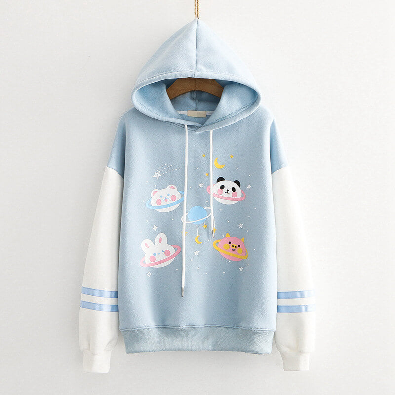 Cat Planet Rabbit Hoodie