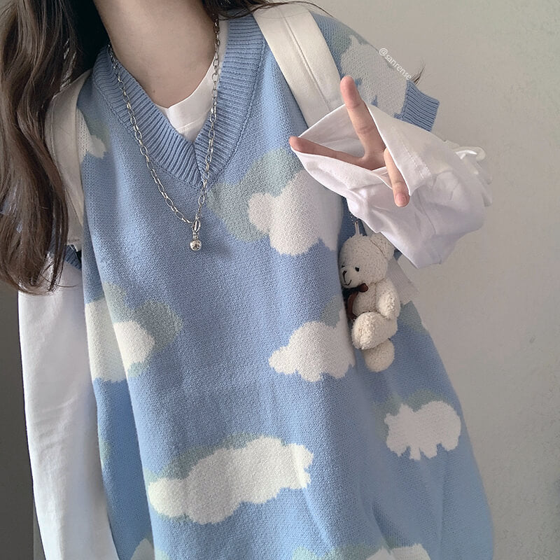 Cloud Knitted Pullover Sweater