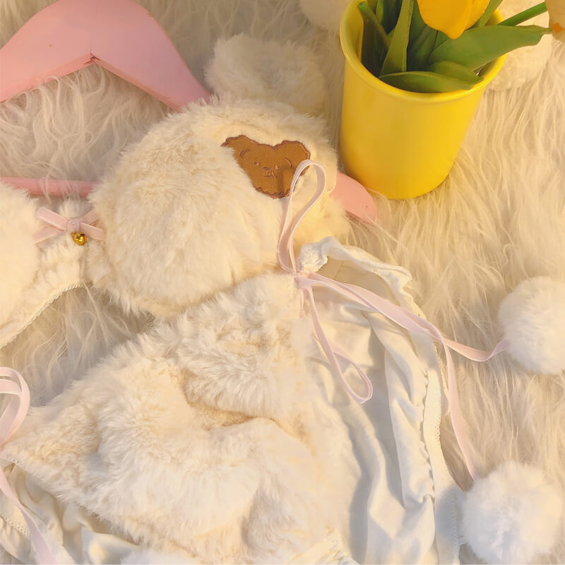 Cute Bear Plush Underwear Set