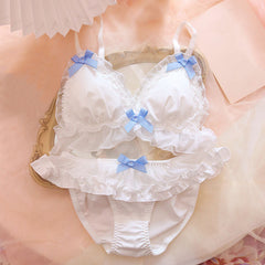 Cute Bow Lace White Lingerie