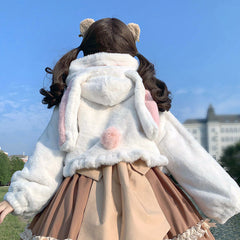 Cute Bunny Ears Hoodie Coat