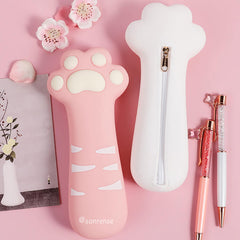 Cute Cat Claw Silica Pencil Case