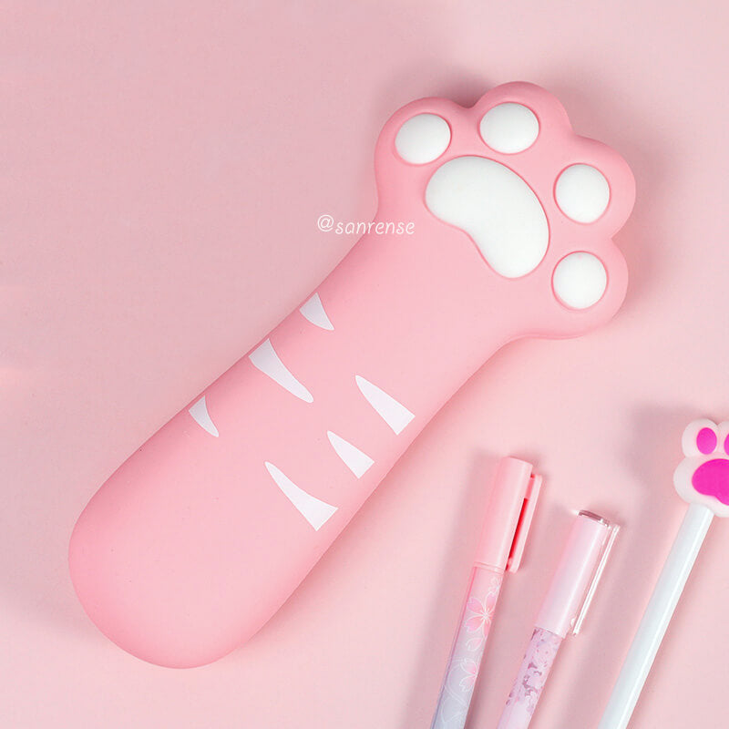 Cute Cat Claw Silica Pencil Case