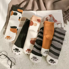 Cute Cat Paw Cotton Socks