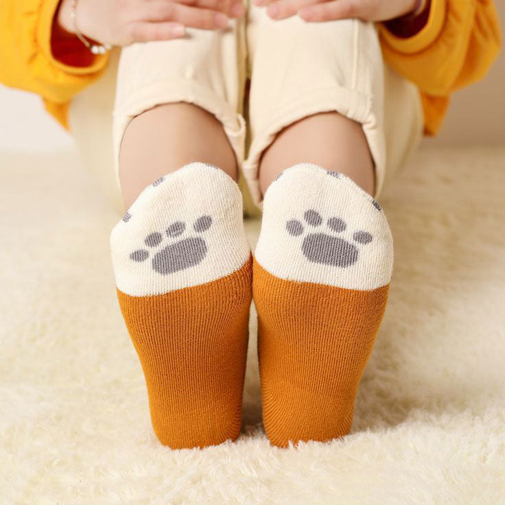 Cute Cat Paw Cotton Socks