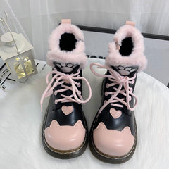 Cute Cat Paw Lolita Boots