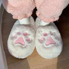 Cute Cat Paw Plush Shoes