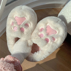 Cute Cat Paw Plush Shoes