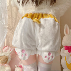 Cute Cat Paw Plush Shorts