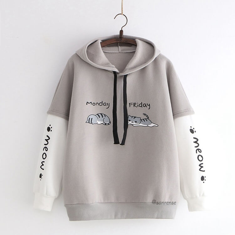 Cute Kawaii Cat Hoodie