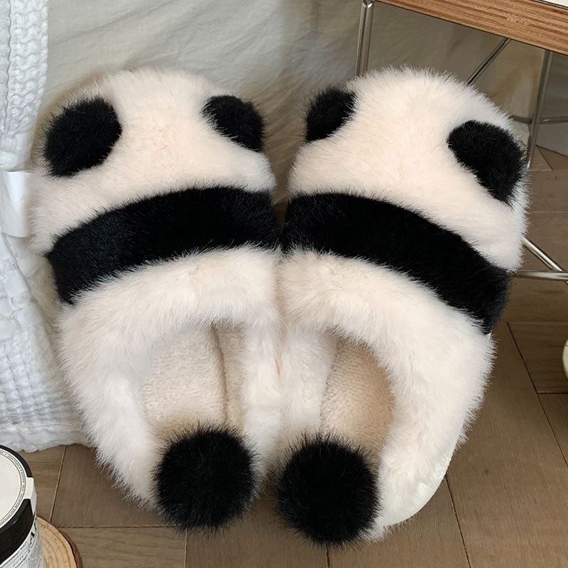 Cute Panda Plush Warm Shoes