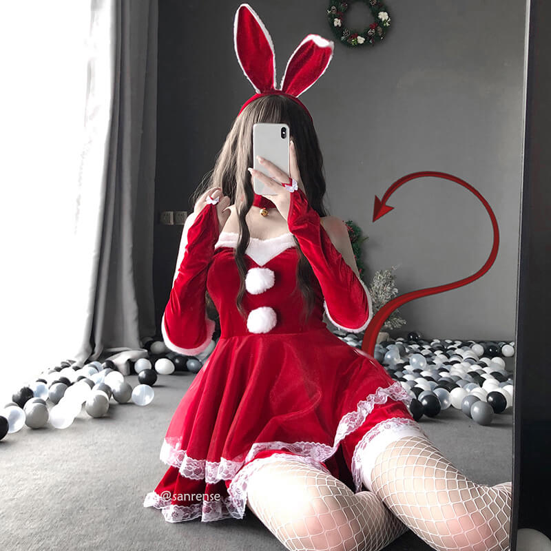 Cute Rabbit Cosplay Lace Dress