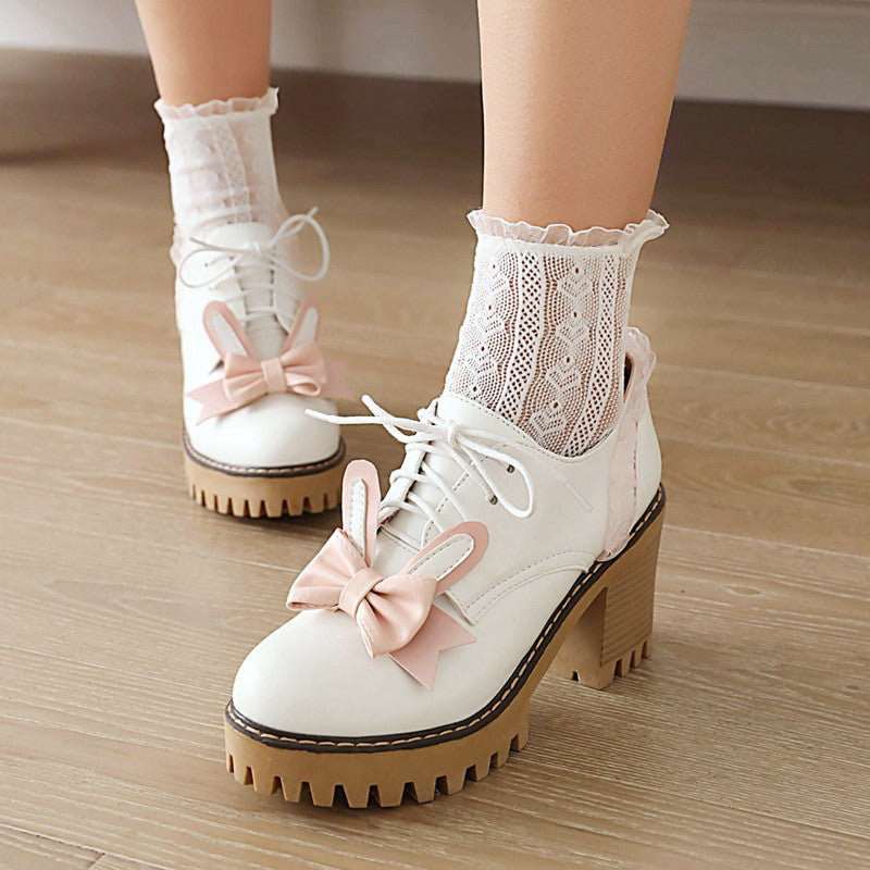 Cute Rabbit Ears Bow Shoes