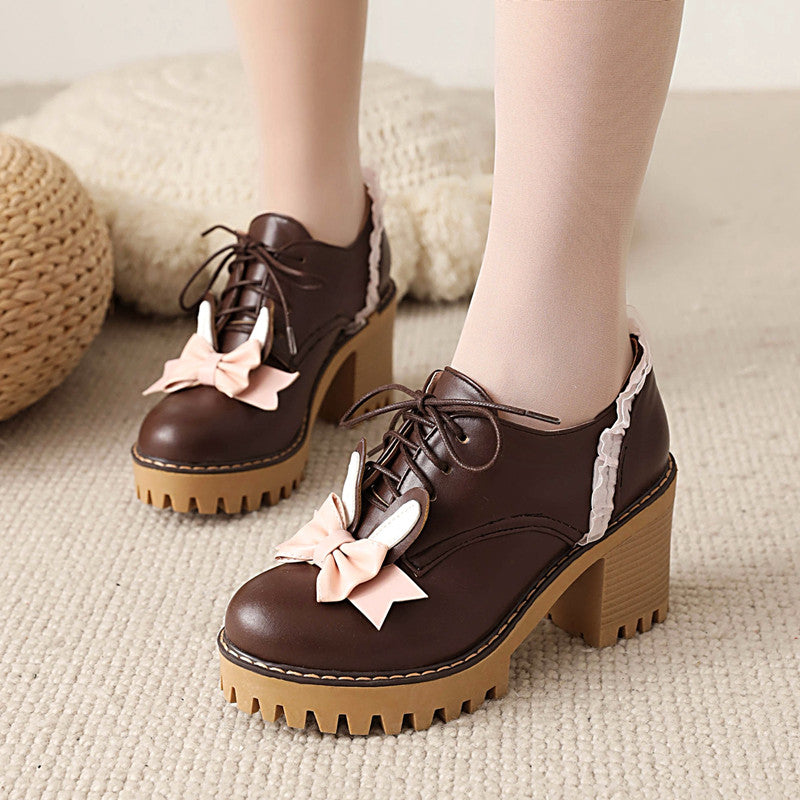 Cute Rabbit Ears Bow Shoes