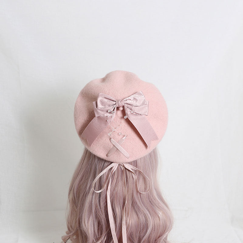 Cute Woolen Bow Beret