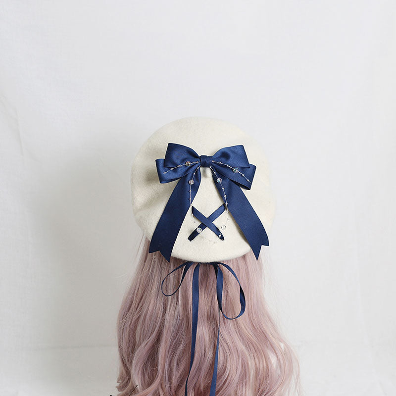 Cute Woolen Bow Beret