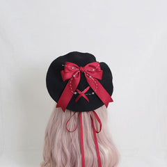 Cute Woolen Bow Beret