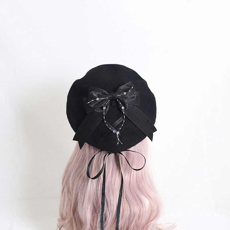 Cute Woolen Bow Beret