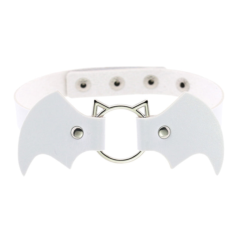 Cute Cat Punk Bat Wings Collar Necklace