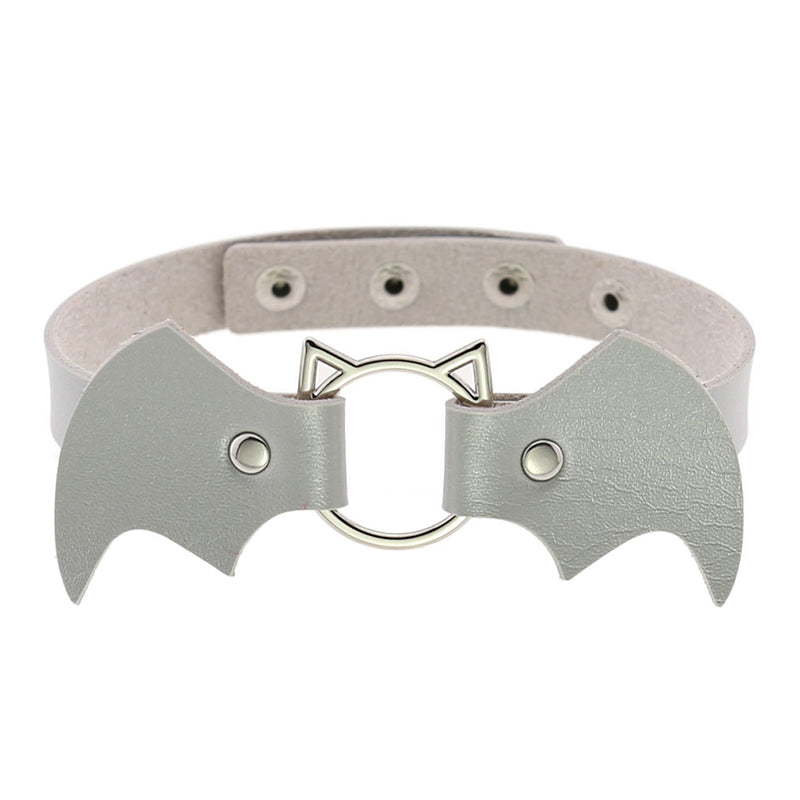 Cute Cat Punk Bat Wings Collar Necklace