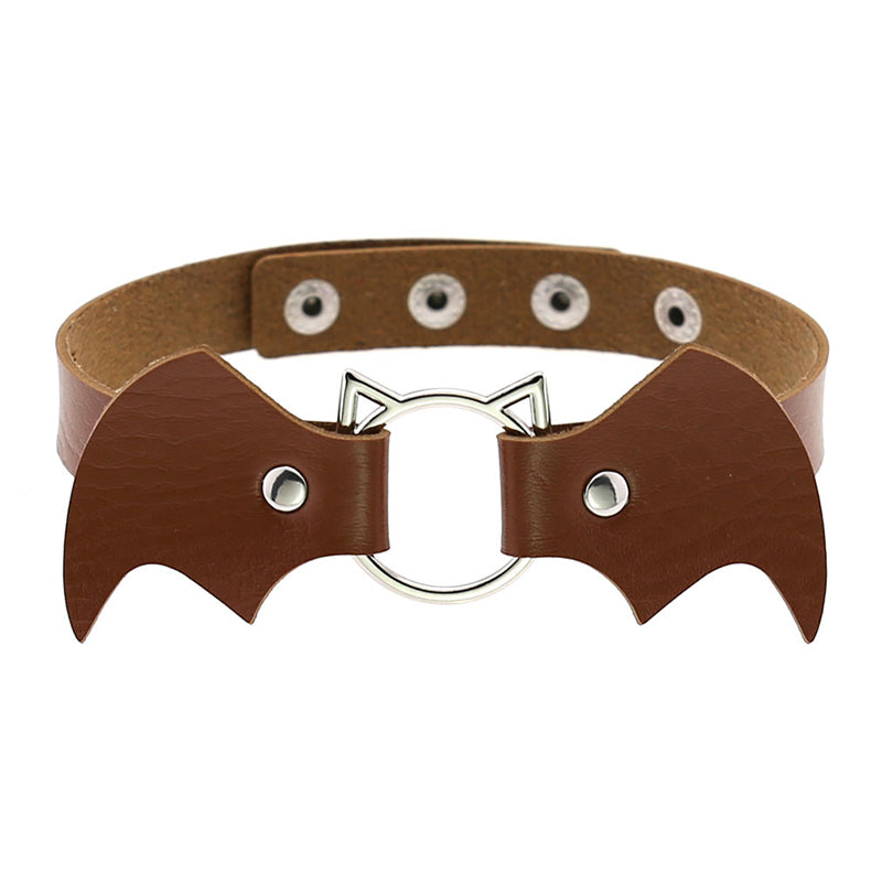 Cute Cat Punk Bat Wings Collar Necklace