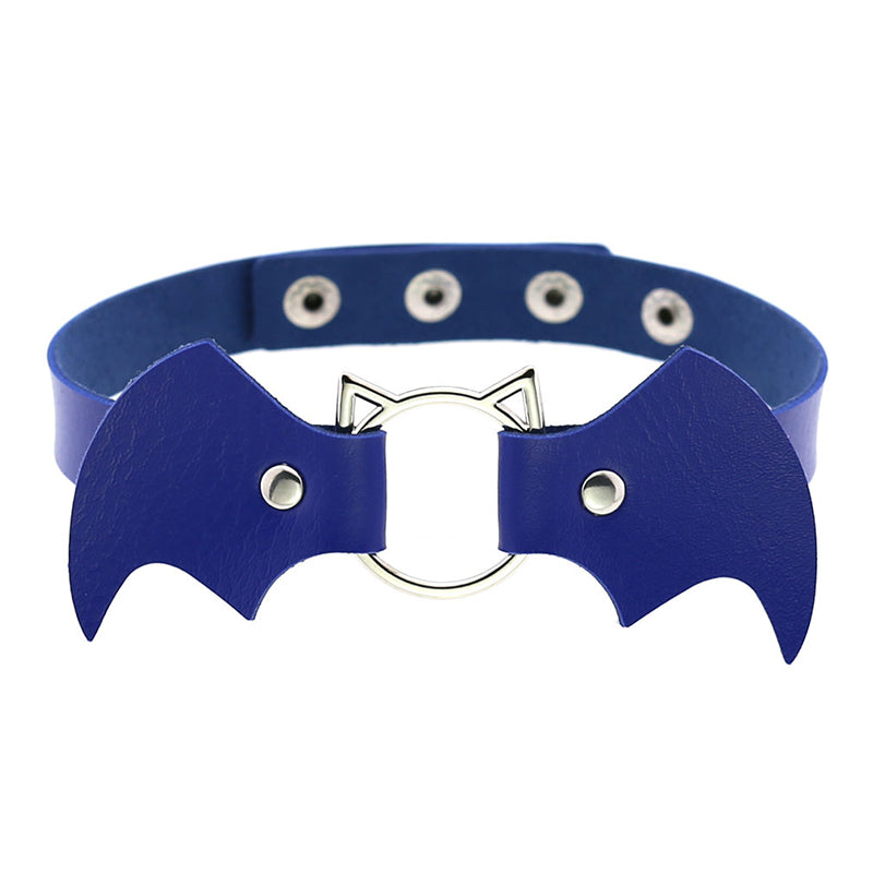 Cute Cat Punk Bat Wings Collar Necklace