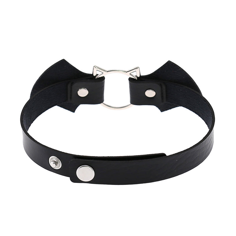 Cute Cat Punk Bat Wings Collar Necklace