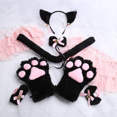 Cute Cosplay Cat Gloves Ear Set