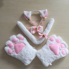 Cute Cosplay Cat Gloves Ear Set