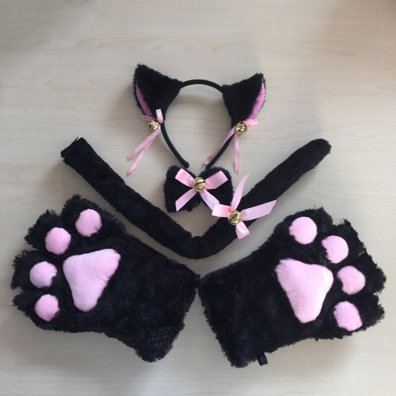 Cute Cosplay Cat Gloves Ear Set