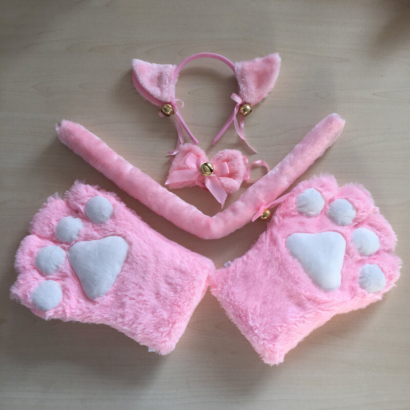 Cute Cosplay Cat Gloves Ear Set