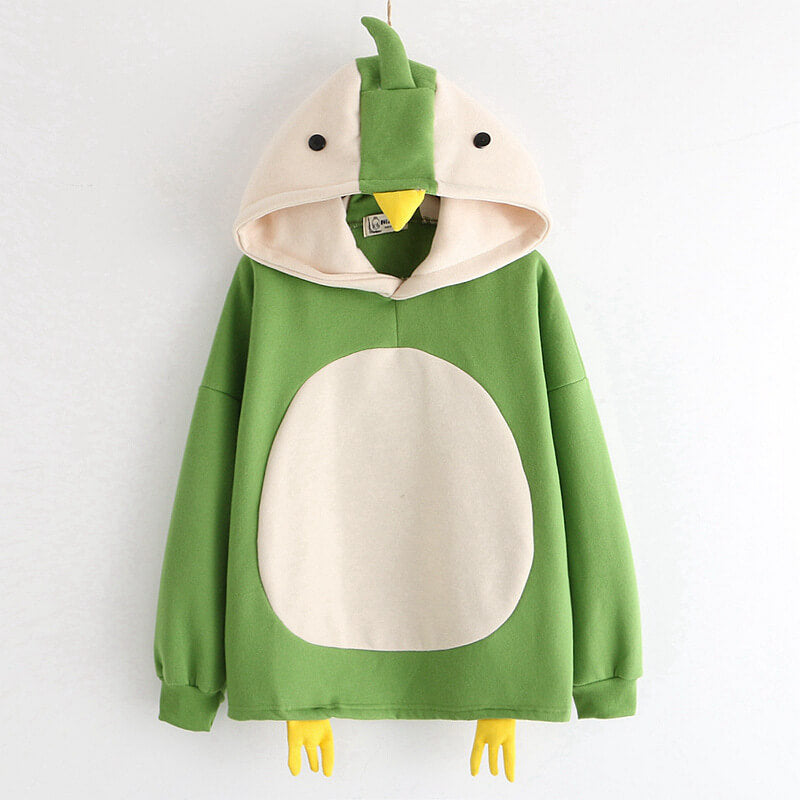 Cute Parrot Fleece Hoodie