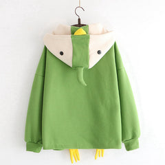 Cute Parrot Fleece Hoodie