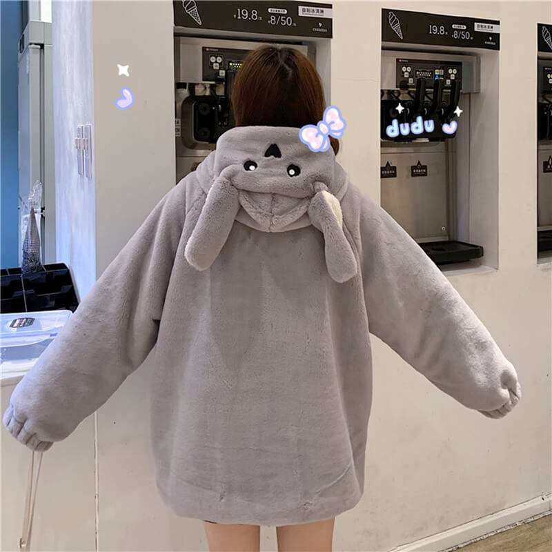 Cute Rabbit Ears Hooded Coat