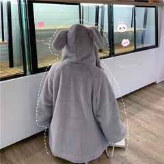 Cute Rabbit Ears Hooded Coat