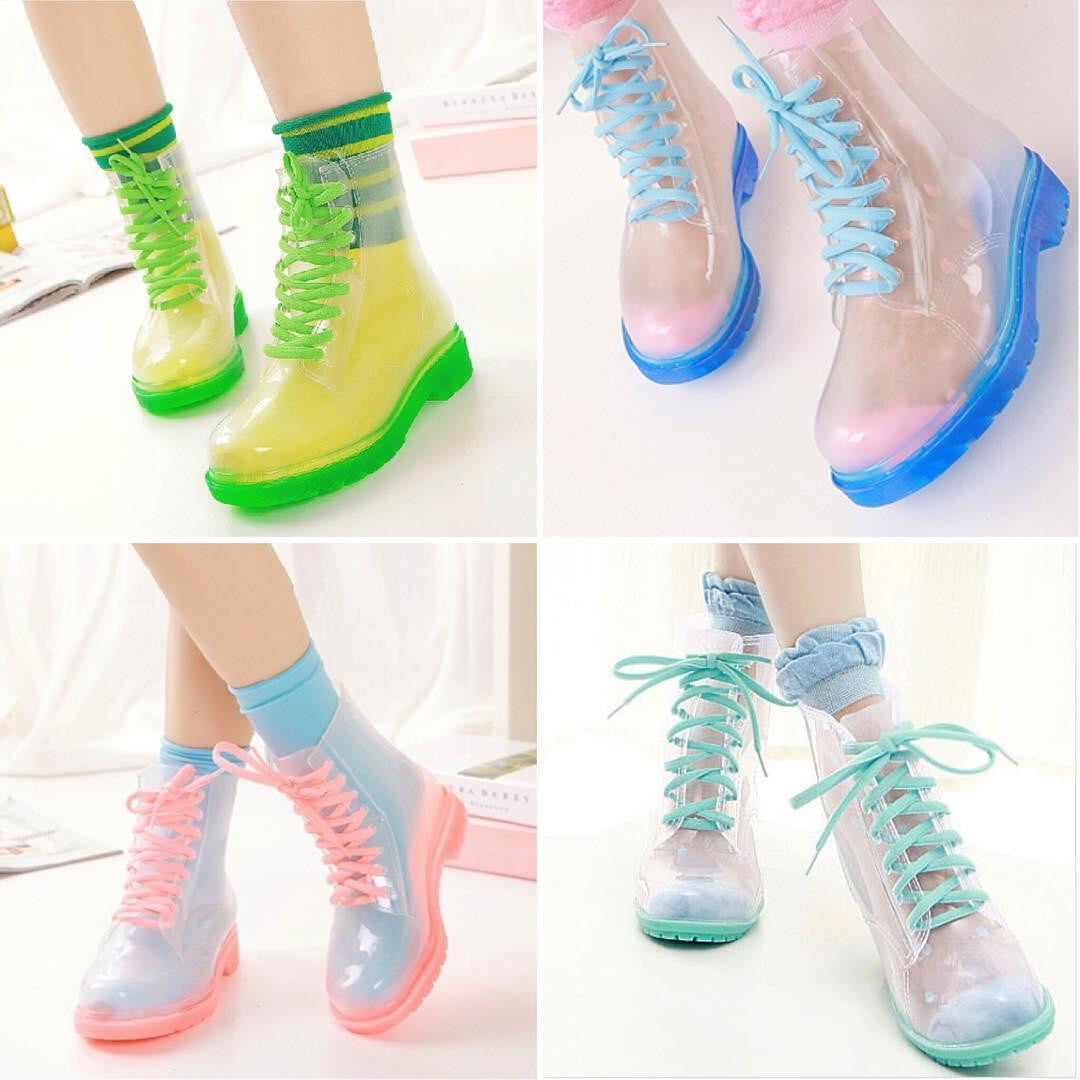 Transparent Candy Color Rain Boots