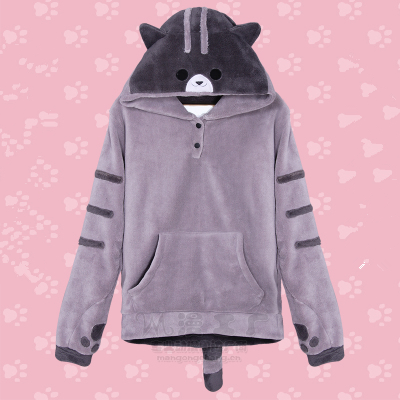 Kawaii Cats Flannel Hooded Fleece