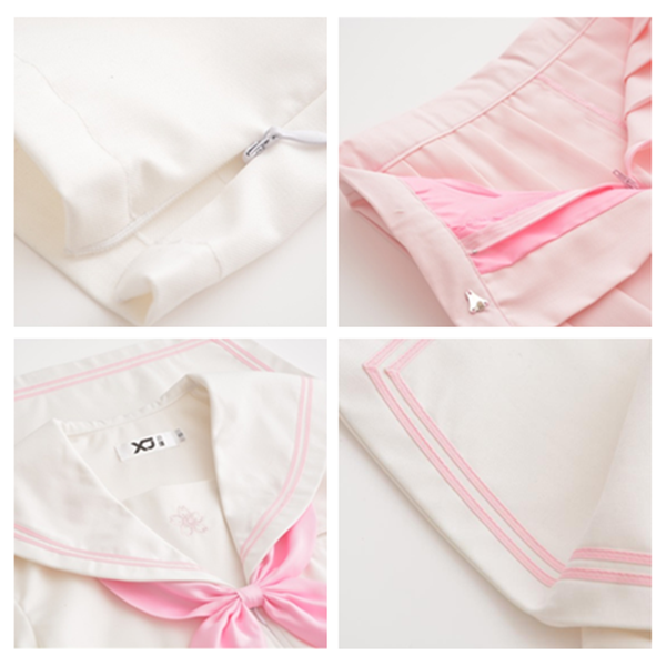 Pink JK Uniform Students Skirts Set