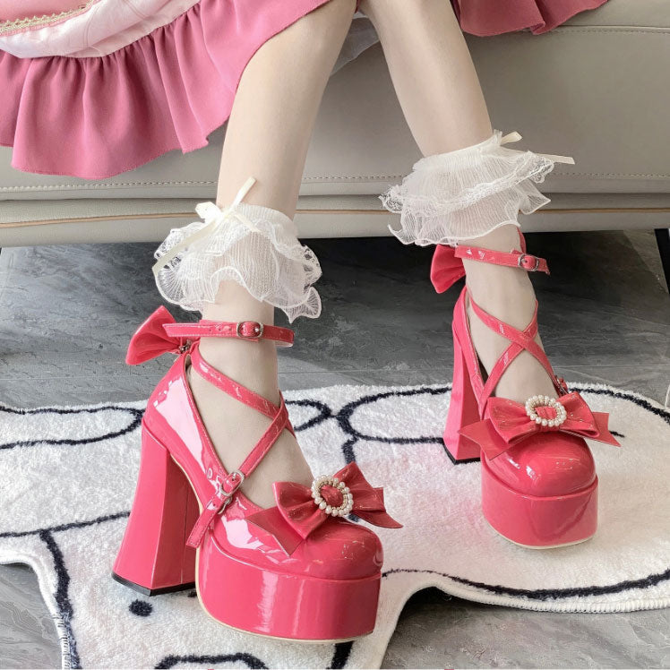 Elegant Bow Heels Shoes