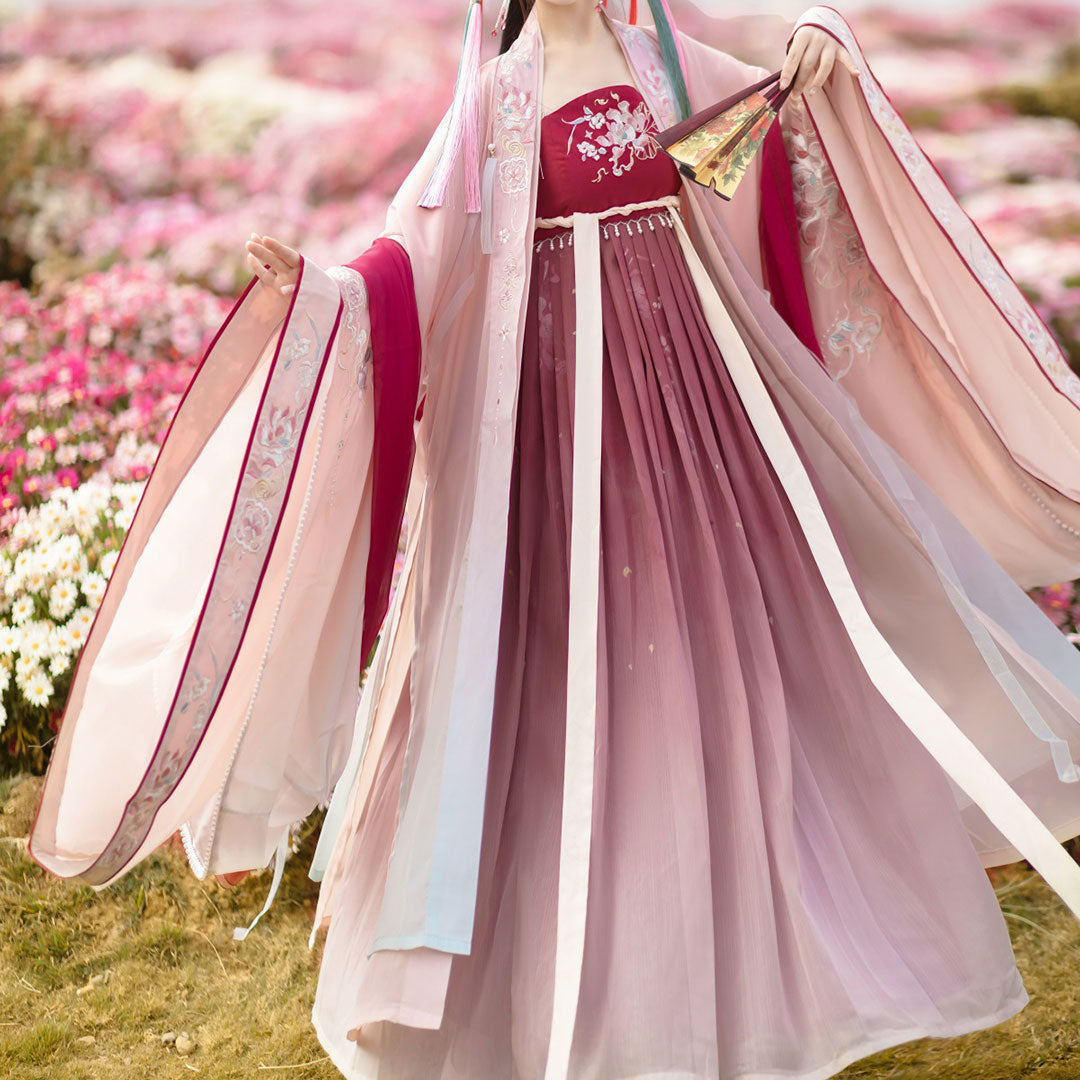 Embroidered Flower Hanfu Dress