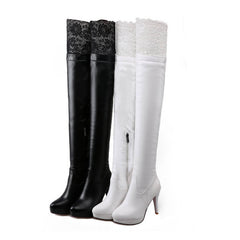 Lace High Knee Boots