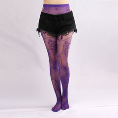 Fishnet Flower Pantyhose