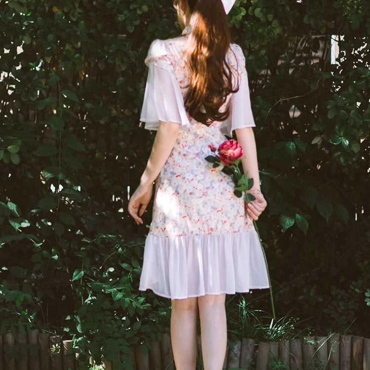 Floral Cheongsam Dress