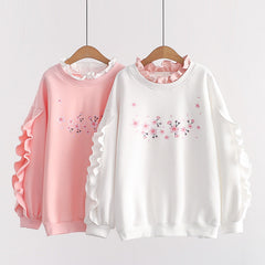 Floral Pullover Sweatshirt