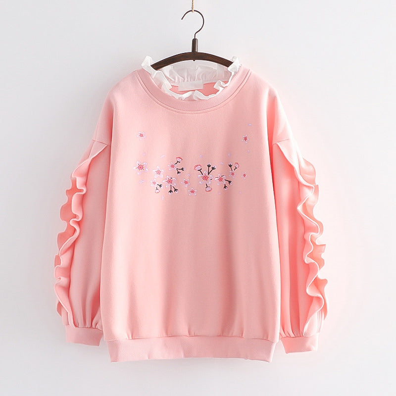 Floral Pullover Sweatshirt