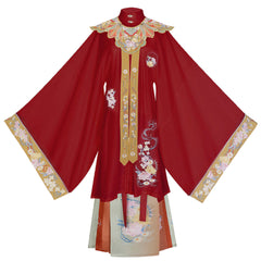 Flower Embroidery Hanfu Dress Set