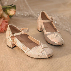 Flower Hanfu Heels Shoes