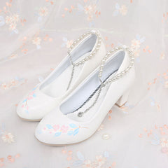 Flower White Shoes