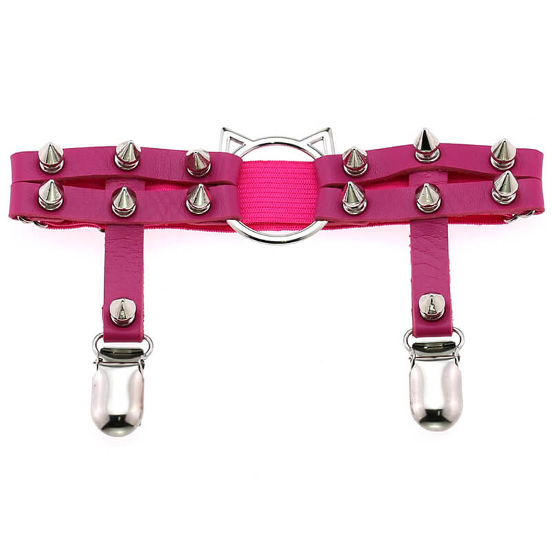 Cat Rivet Leg Garters