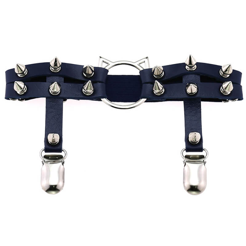 Cat Rivet Leg Garters